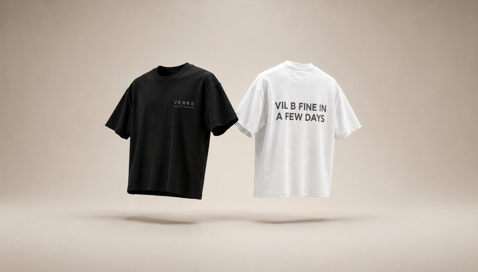 VERBS — the first two T-shirts